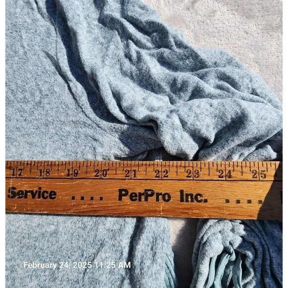 Anthropologie Saturday Sunday Women Small Sweater Green Marled Cinch Tie Sleeves - Picture 9 of 11